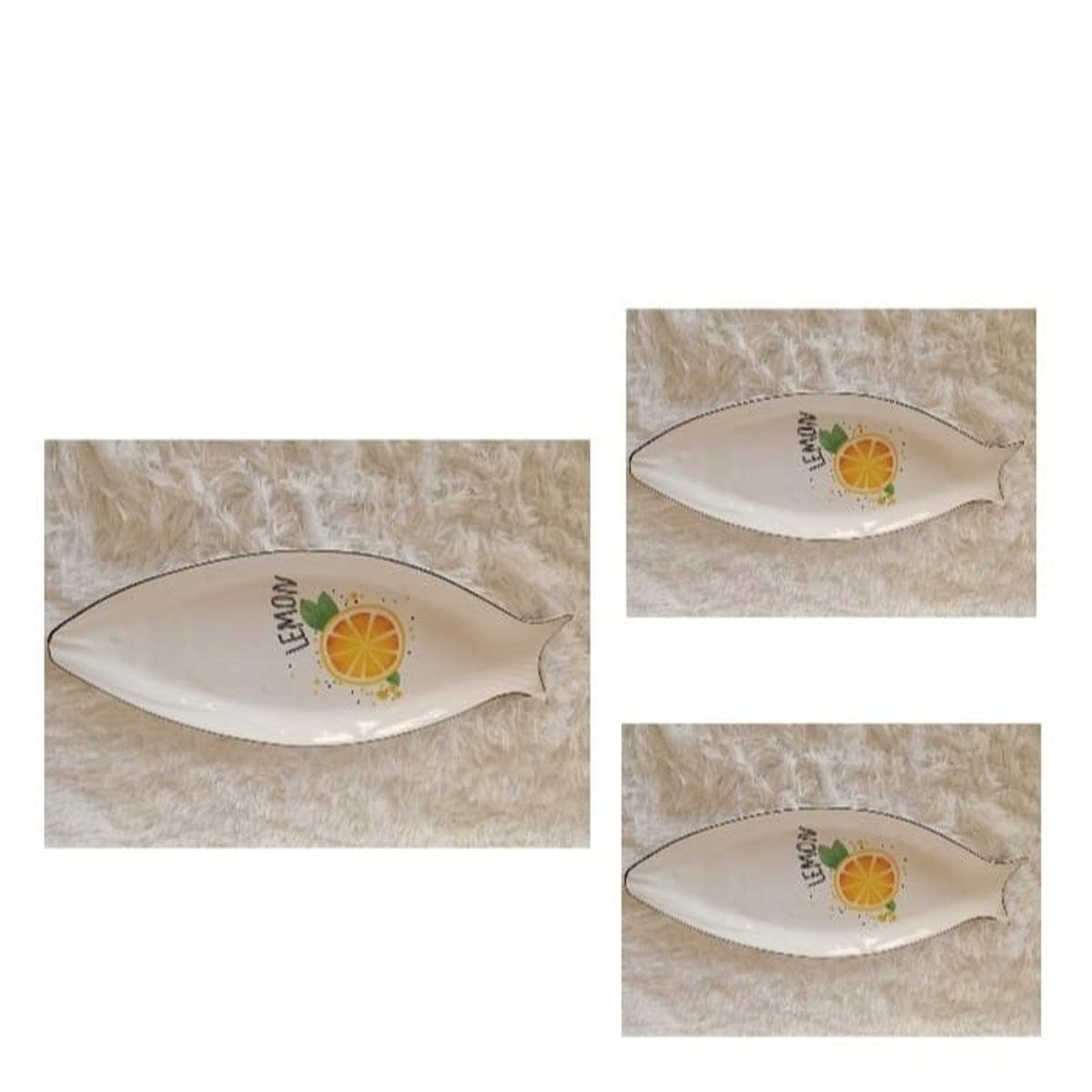 GENERICO - Plato Grande Forma De Pez Lemon