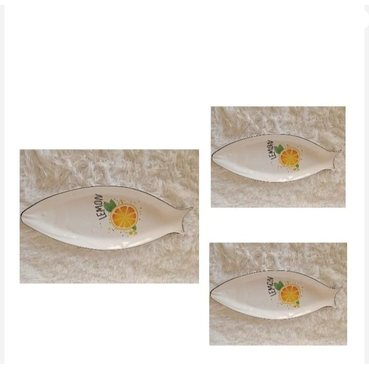 GENERICO - Plato Grande Forma De Pez Lemon