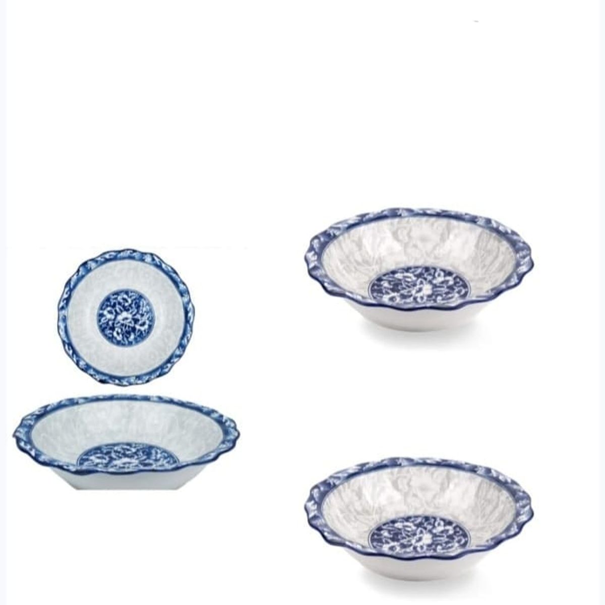 GENERICO - Plato Diseño Flores Azules