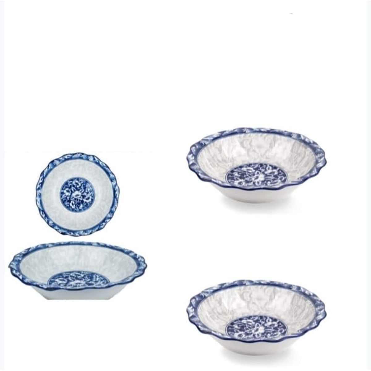 GENERICO - Plato Diseño Flores Azules