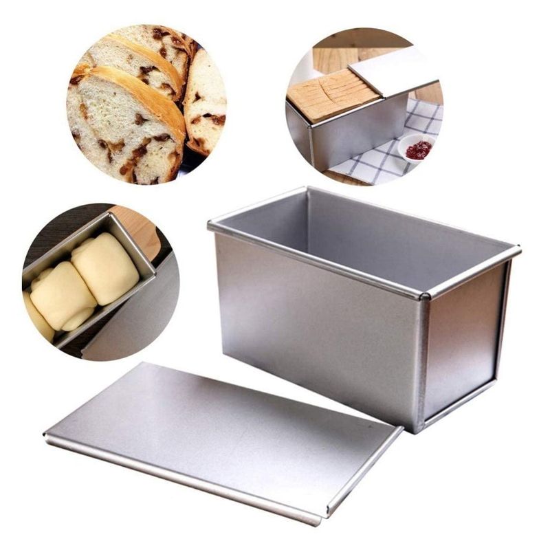 KUANGYE - Molde De Pan Aluminio Con Tapa 32X13X12 Cm