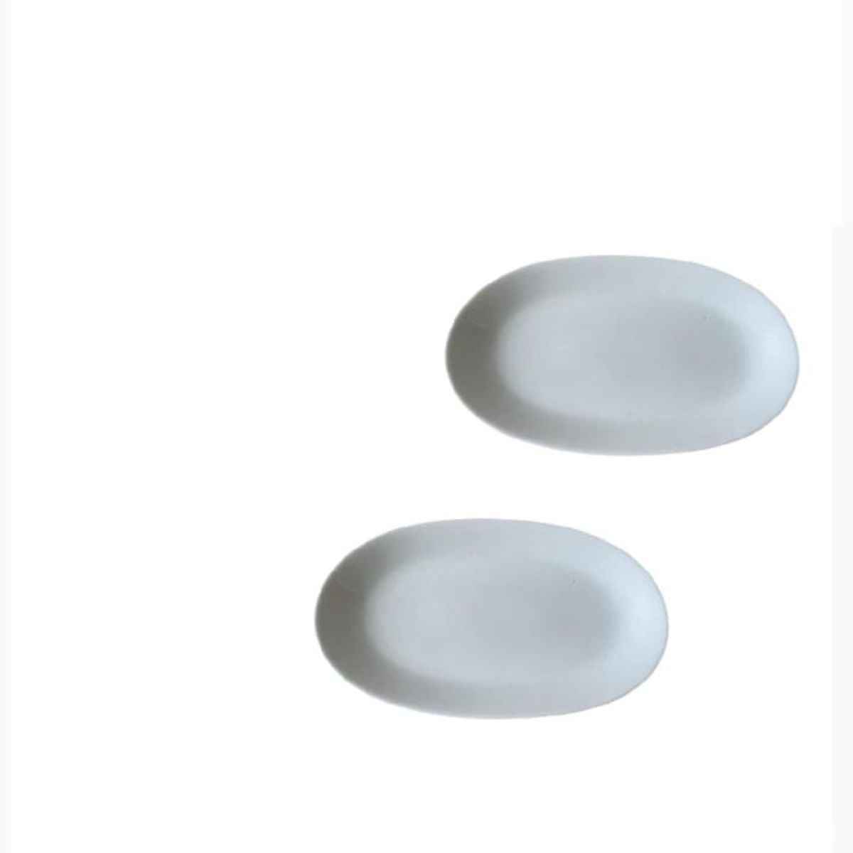 GENERICO - Plato Ceramica Ovalado Blanco