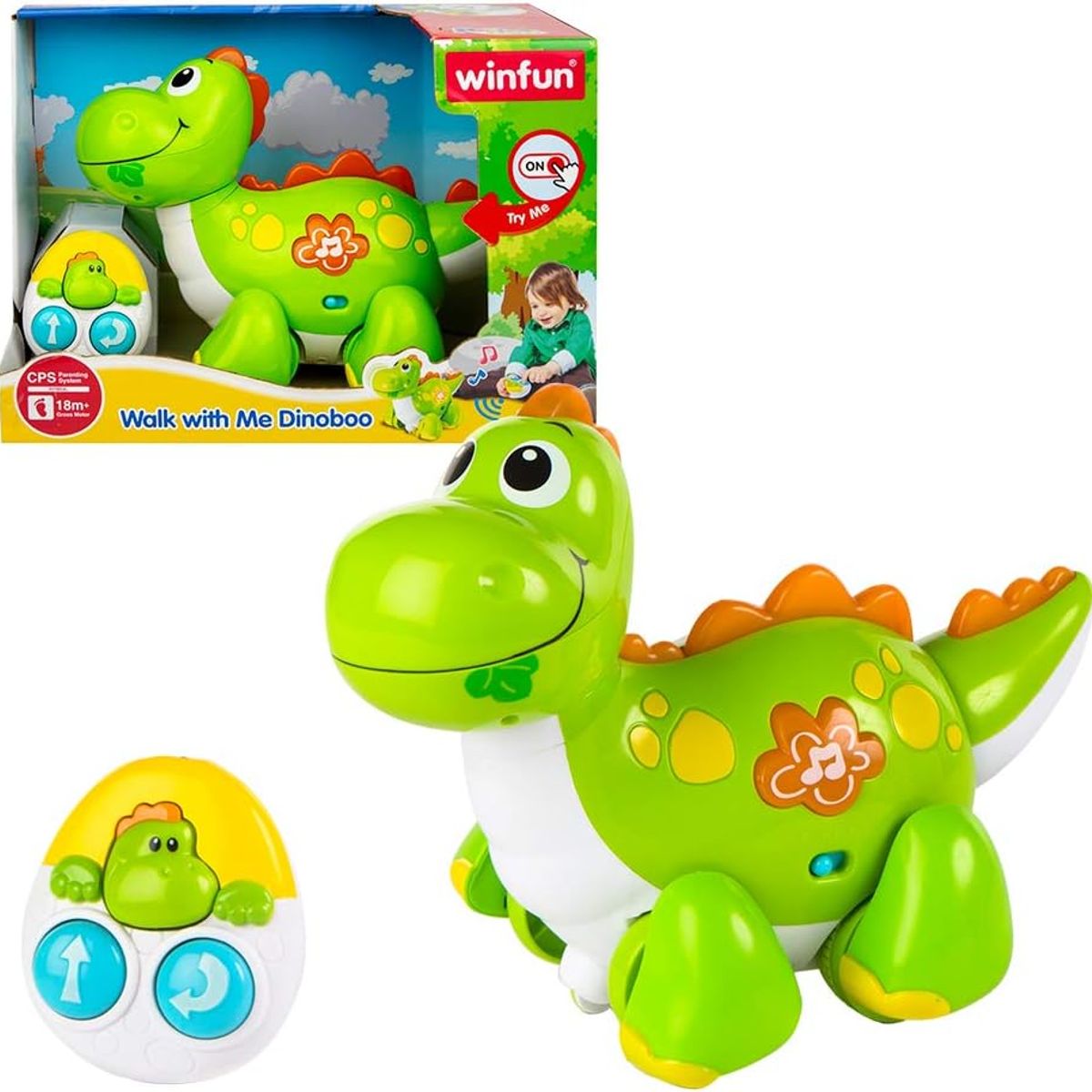 WINFUN - Dinosaurio Control Remoto Camina Conmigo
