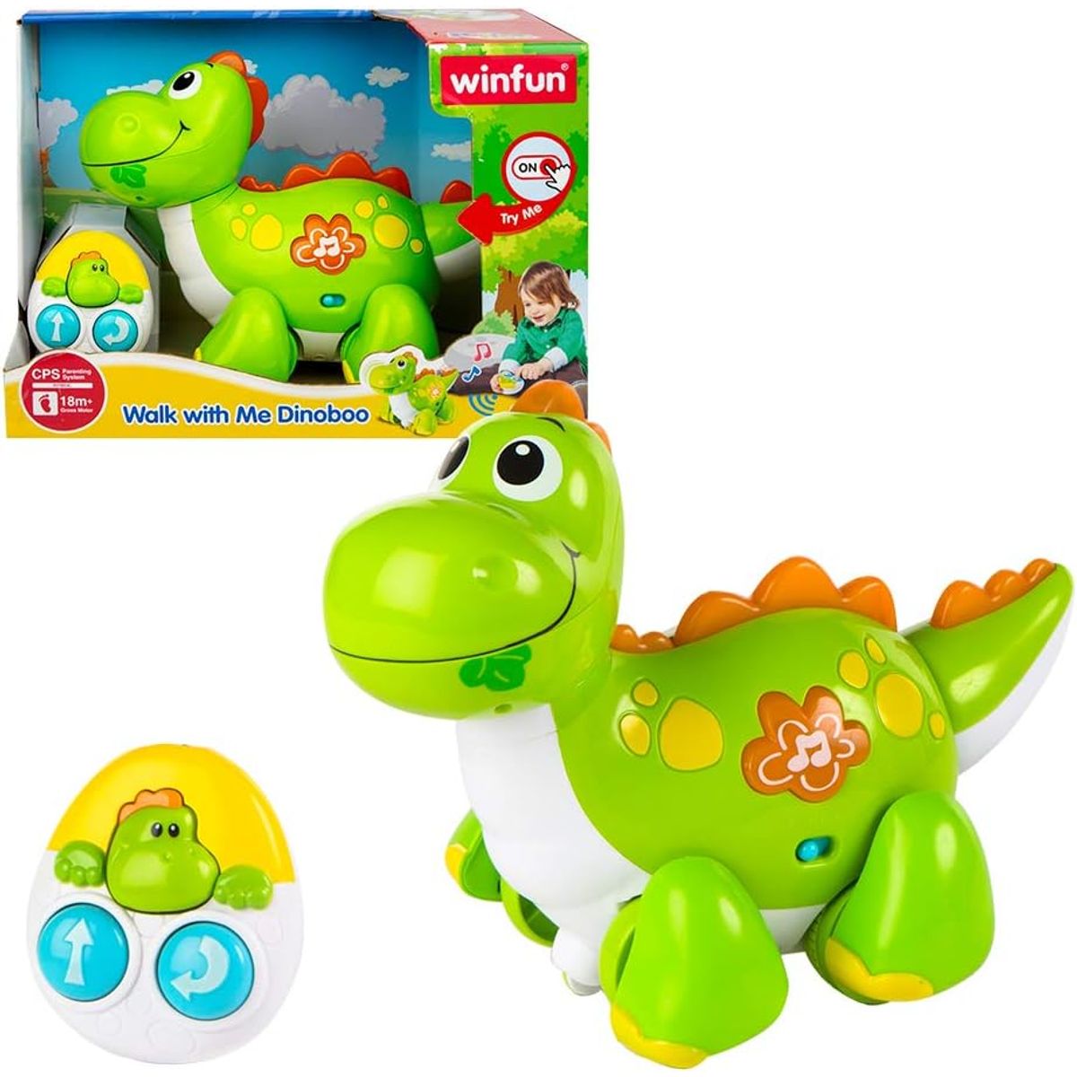 WINFUN - Dinosaurio Control Remoto Camina Conmigo