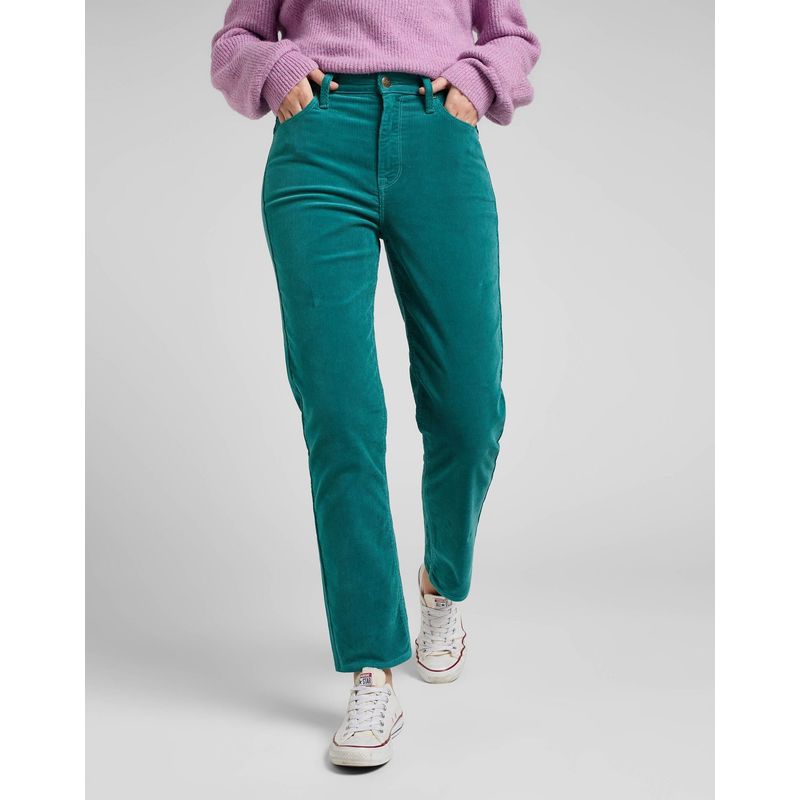 LEE - Jeans Carol Straight Tiro Alto Verde