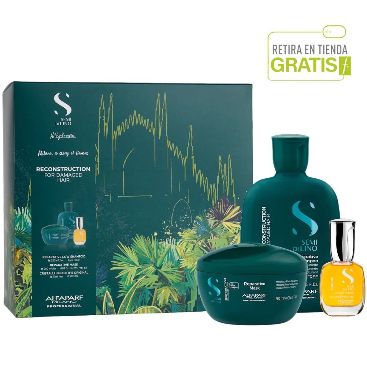 ALFAPARF MILANO - ALFAPARF Kit Holiday Semi di lino Reconstrucción