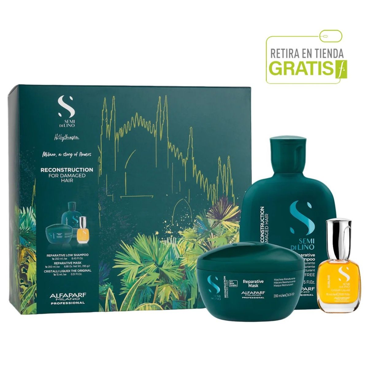 ALFAPARF MILANO - ALFAPARF Kit Holiday Semi di lino Reconstrucción