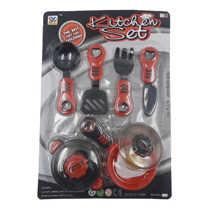 GENERICO - Set de Juego de Cocina con Sartenes y Huevo Frito para Niños