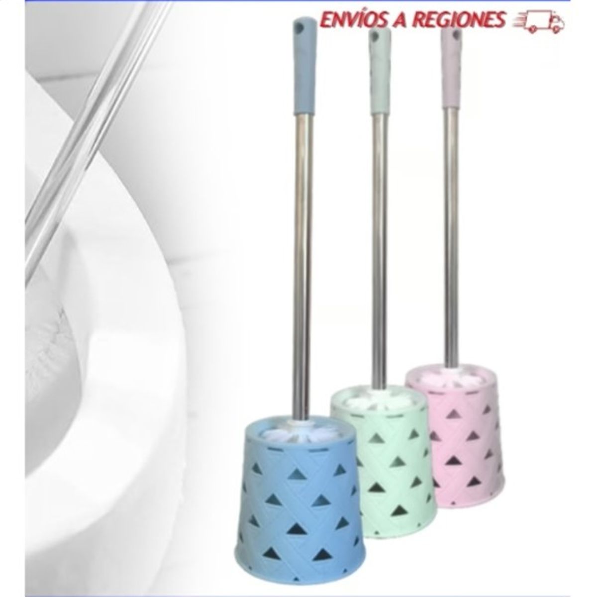 GENERICO - Cepillo Hisopo Metalico Con Base 53 x 13cm Colores Surtidos