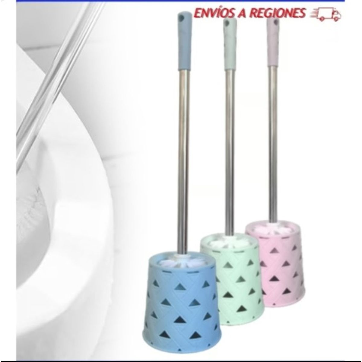 GENERICO - Cepillo Hisopo Metalico Con Base 53 x 13cm Colores Surtidos