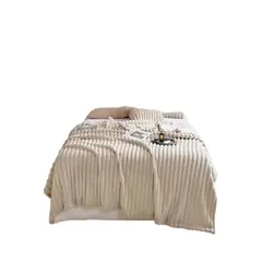 GENERICO - FRAZADA DE PLUSH Y SHERPA ELEGANTE