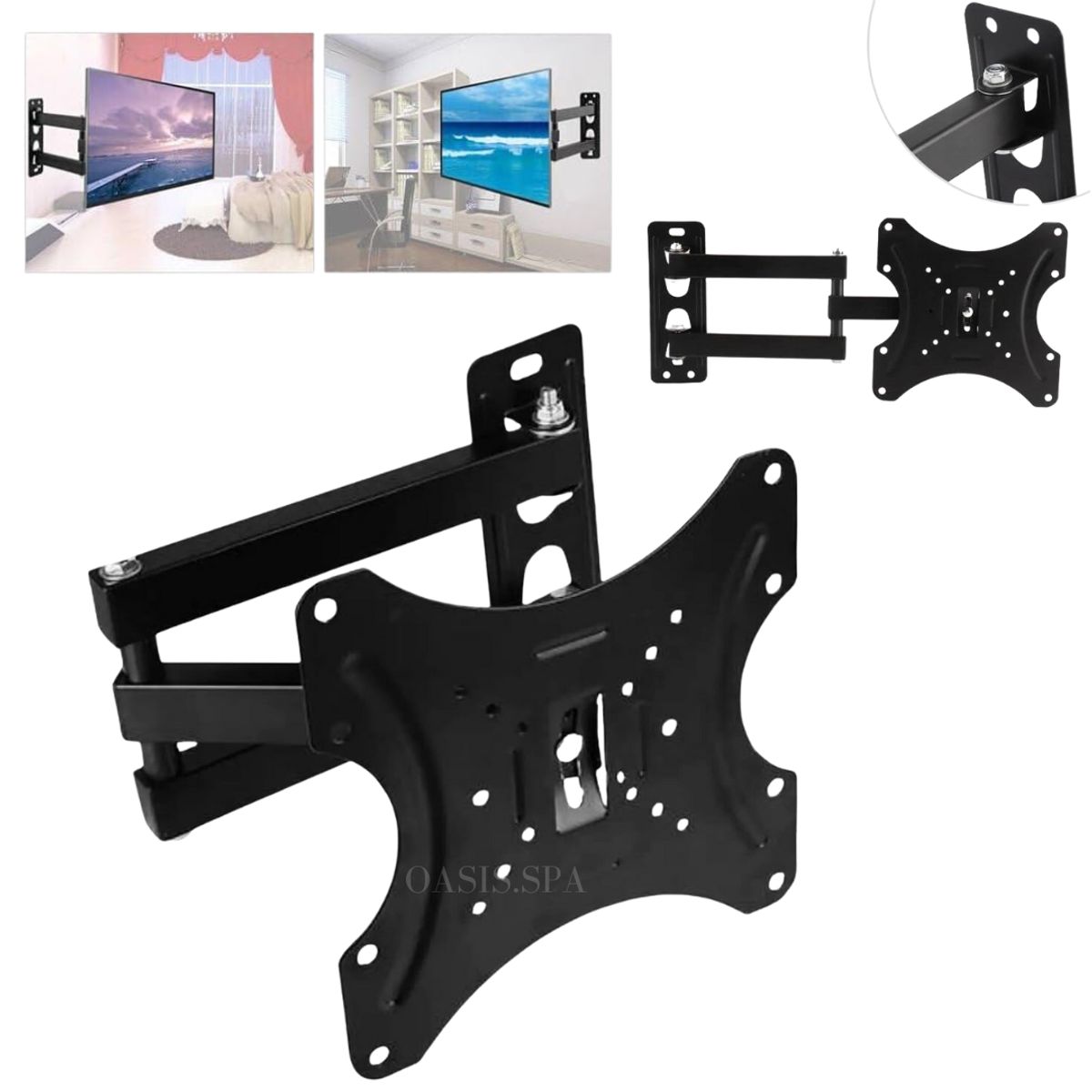 HOME DESIGN - Soporte para Televisor con Brazo 14-42 Pulgadas Hasta 35 Kg