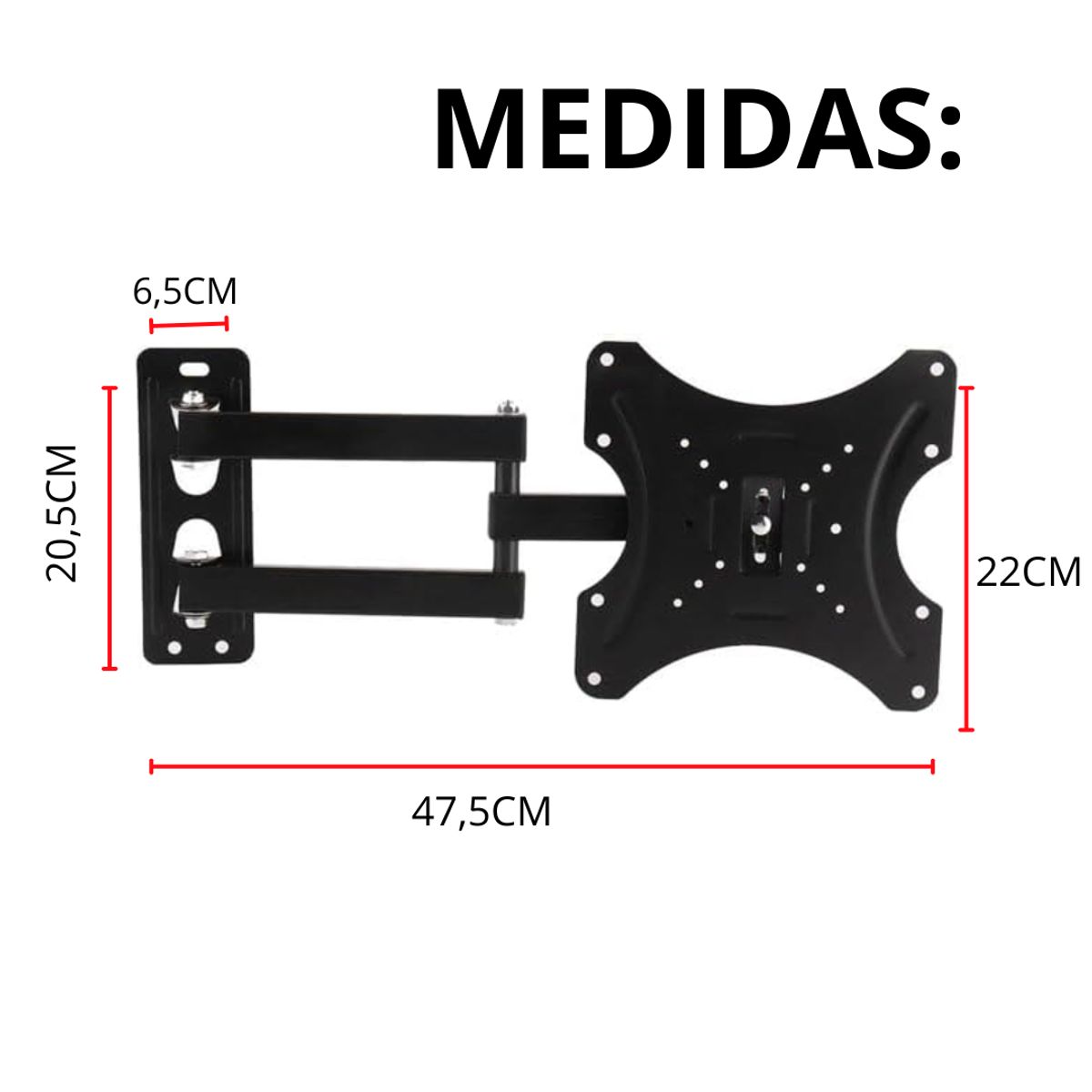 HOME DESIGN - Soporte para Televisor con Brazo 14-42 Pulgadas Hasta 35 Kg