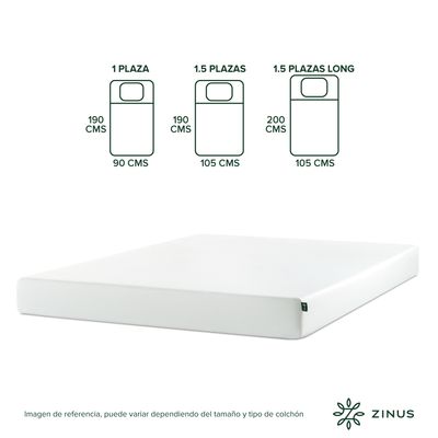 Imagen 2 del producto Colchón 2 Plazas 150x190x15cm Espuma Alivia Presión