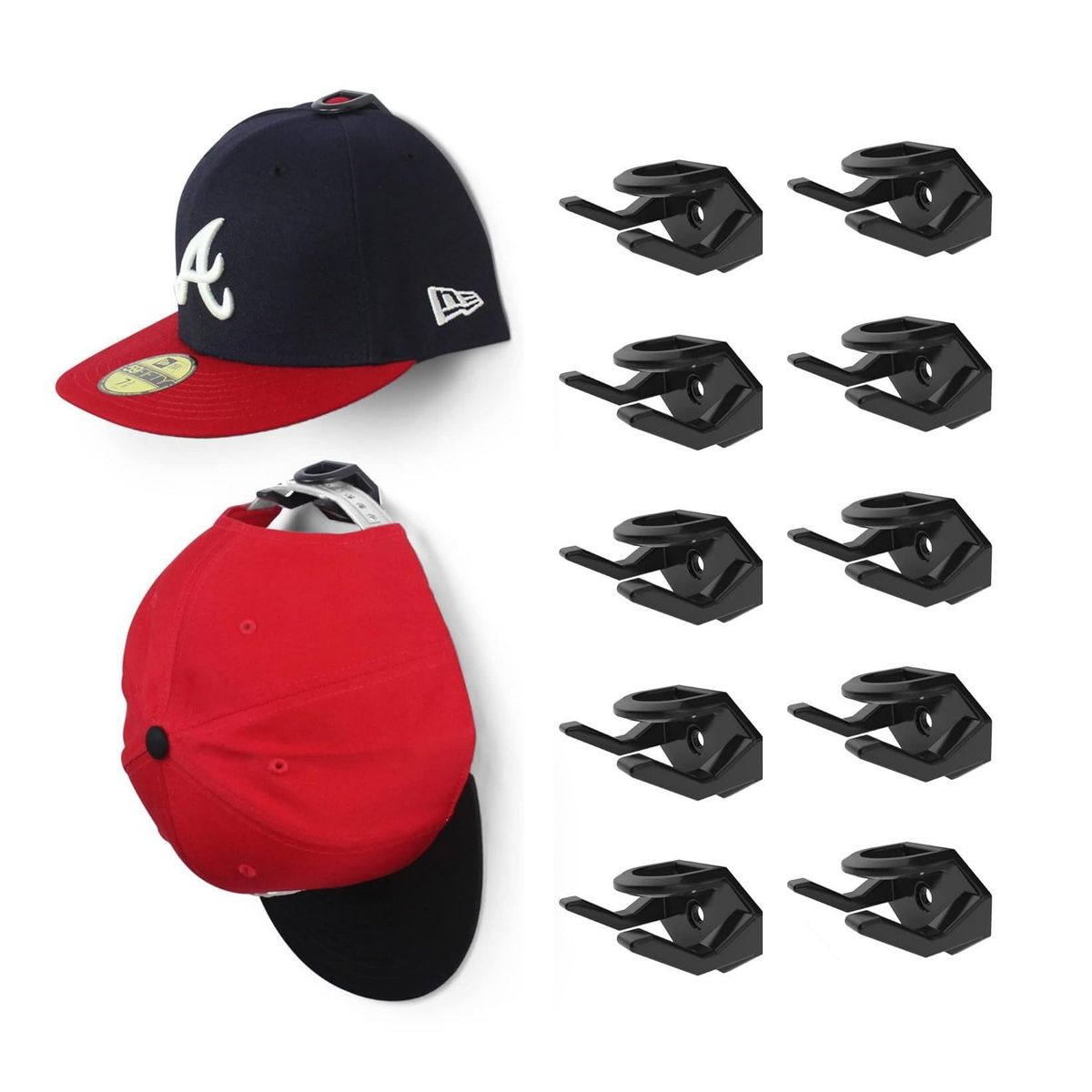 ATURE - Pack 10u Organizador Gancho Para Colgar Gorras De Béisbol