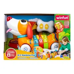 WINFUN - Cachorro Arcoíris Radio Control Camina Conmigo