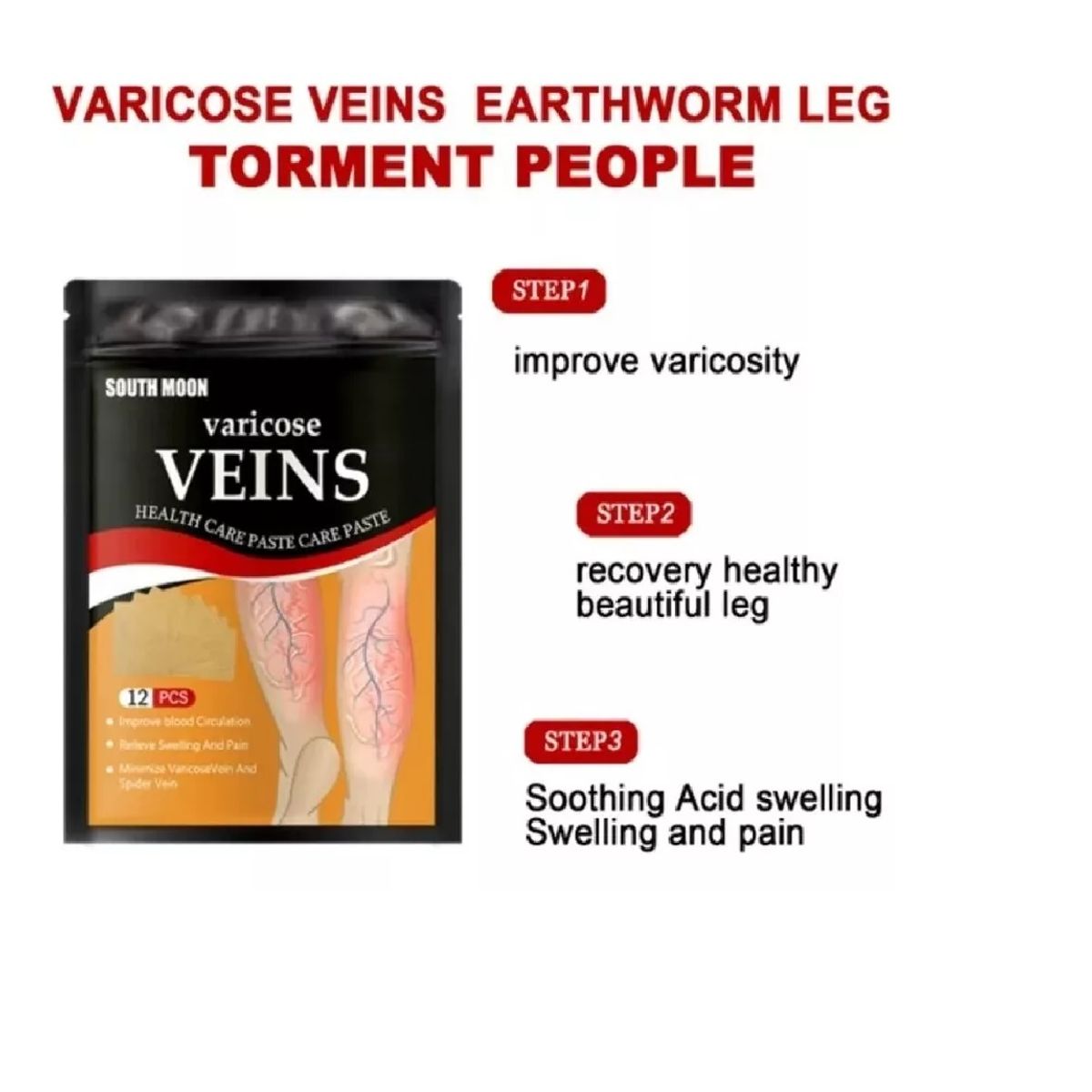 GENERICO - 24 Parches Para Tratamiento De Venas Varicosas Varices