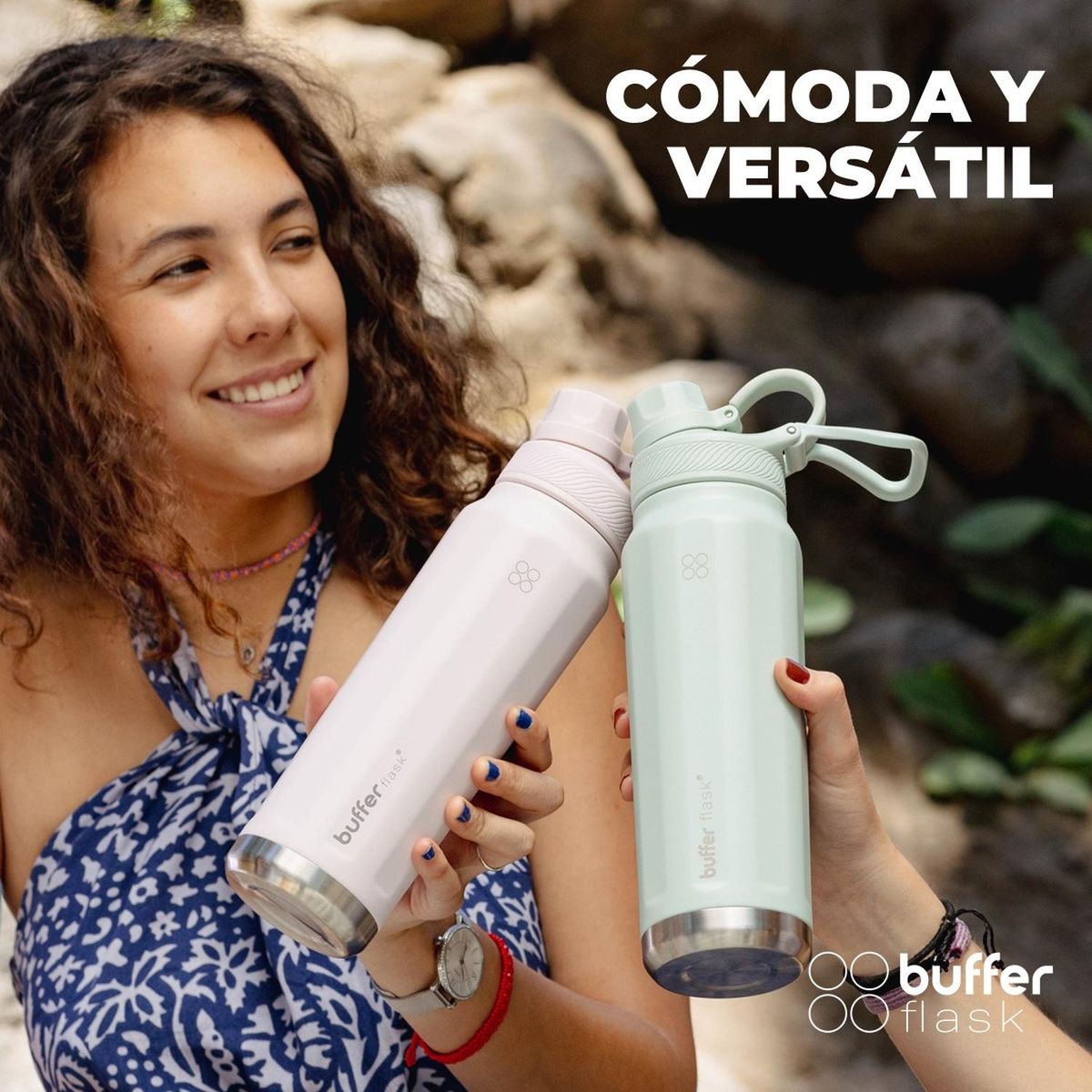 BUFFER FLASK - Termo Botella Agua Termica Acero Inox Buffer - Esmeralda