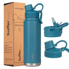 BUFFER FLASK - Termo Botella Agua Termica Acero Inox Buffer 1lt - Esmeralda