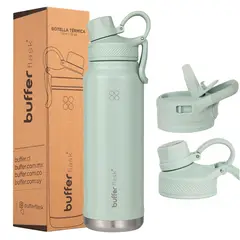 BUFFER FLASK - Termo Botella Agua Termica Acero Inox Buffer 1lt - Verde