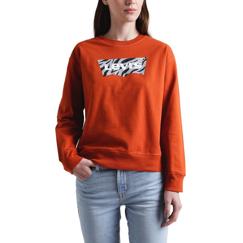 LEVIS - Polerón Mujer Standard Crew Batwing Rojo Levis