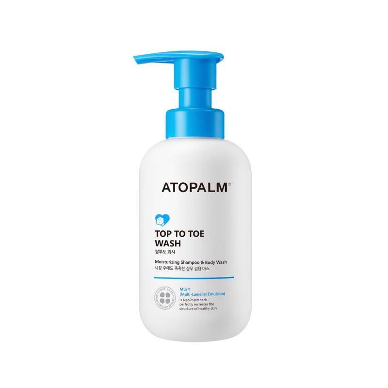 ATOPALM - Limpiador corporal y champú con pH piel para uso familiar