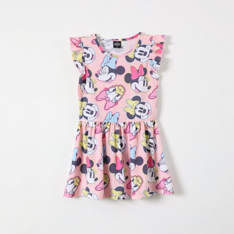DISNEY - Vestido Niño Caras Minnie Verde Disney