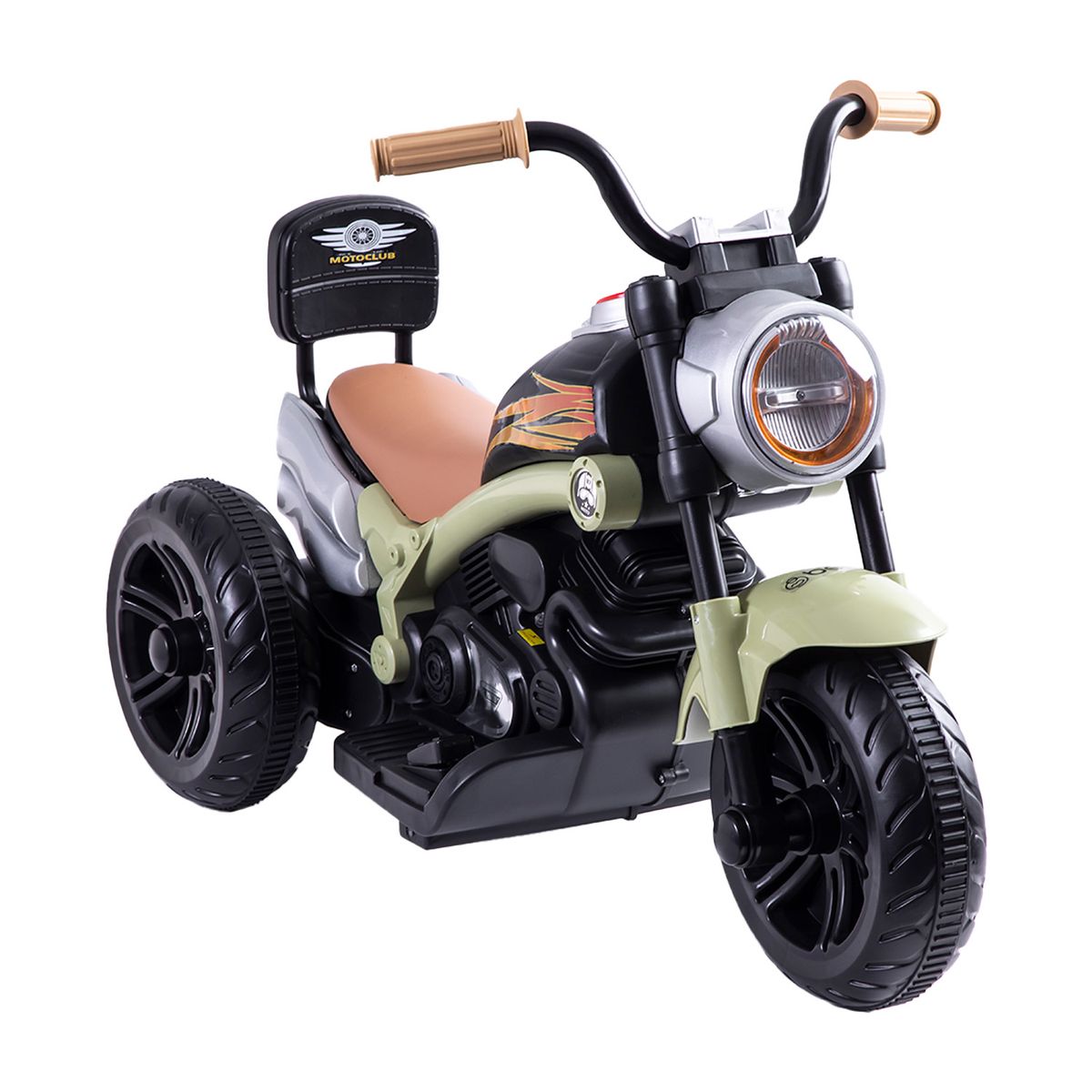 BEBESIT - Moto Eléctrica Chopper Verde Bebesit