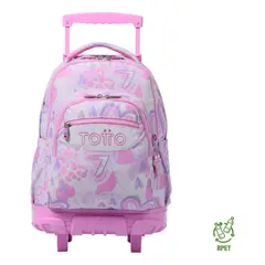TOTTO - Mochila Ruedas Escolar Niña Rpet Eco003