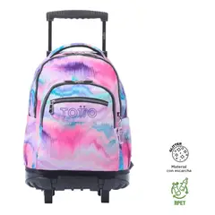 TOTTO - Mochila Ruedas Escolar Niña Rpet Eco003