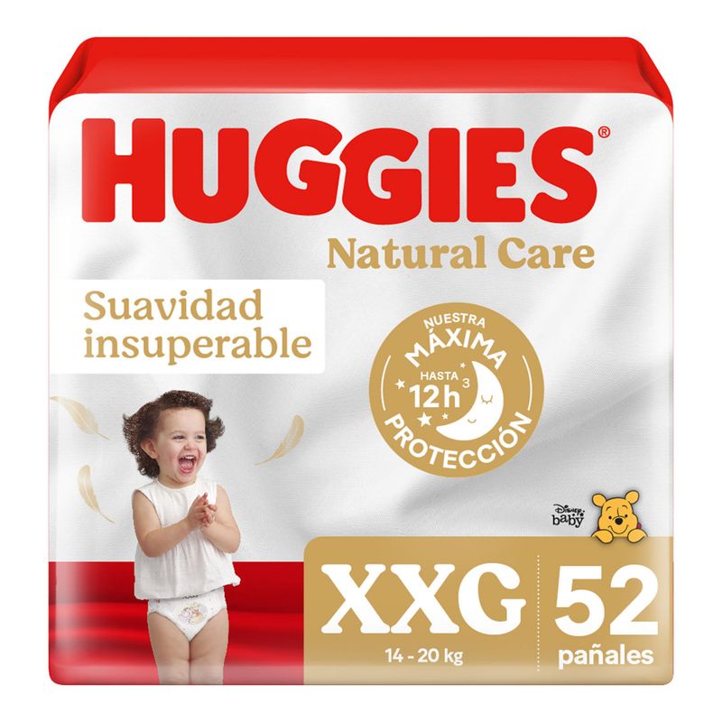 HUGGIES - Pañales Huggies Natural Care XXG por 52 unidades