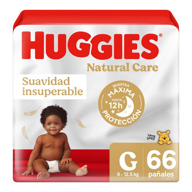 HUGGIES - Pañales Huggies Natural Care G por 66 unidades