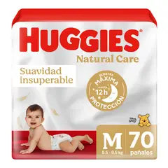 HUGGIES - Pañales Natural Care M por 70 unidades