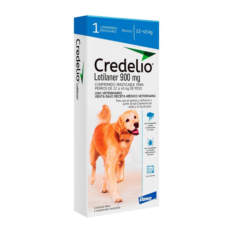 ELANCO - Antiparasitario Perro Credelio 900mg X1 (22 a 45kg)