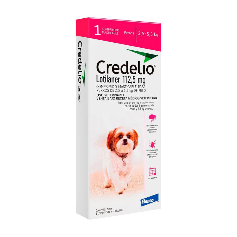 ELANCO - Antiparasitario Perro Credelio 112.5mg X1 (2.5 a 5.5 kg)