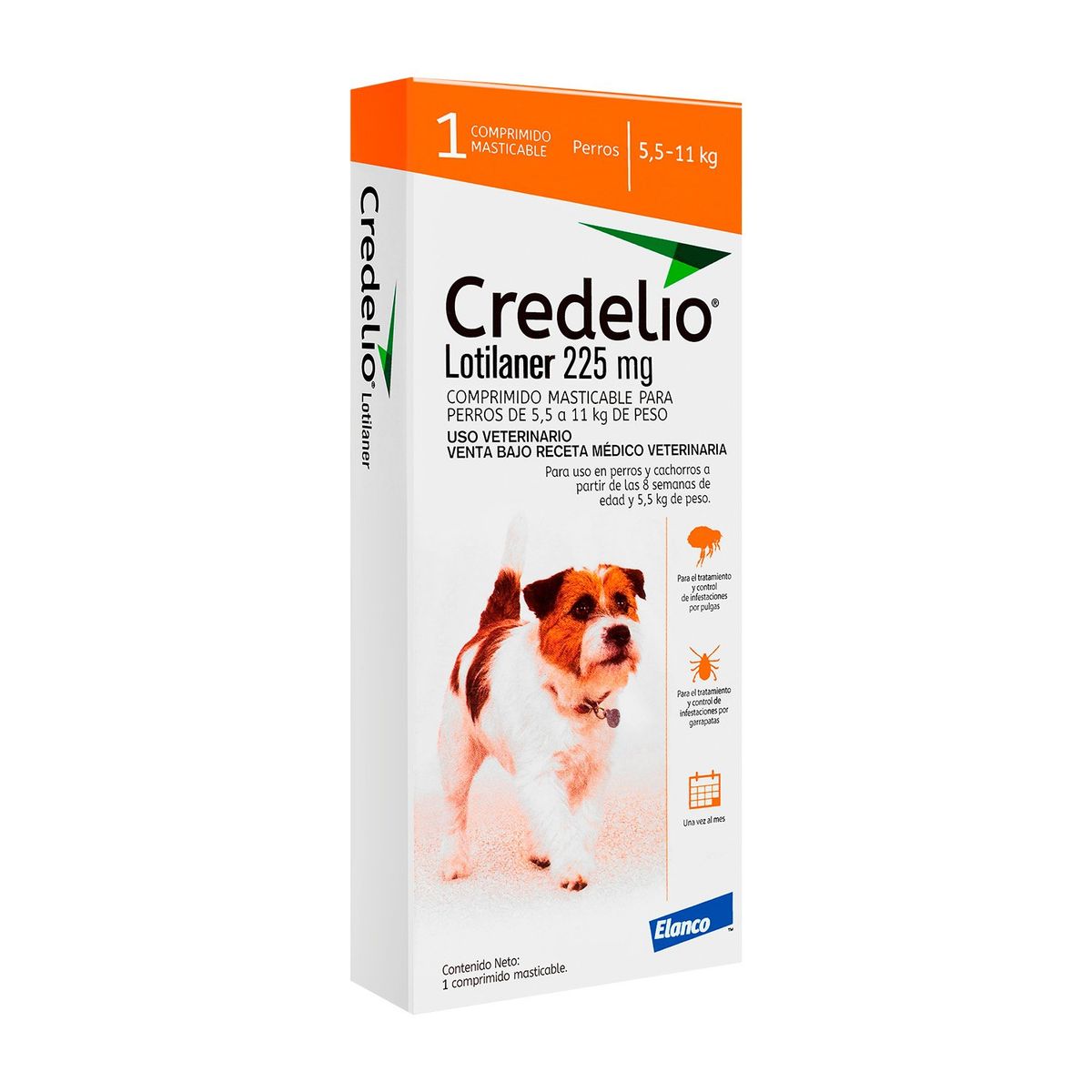 ELANCO - Antiparasitario Perro Credelio 225mg X1 (5.5 a 11kg)