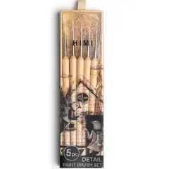 HIMI - Set de 5 Pinceles detalles o delineado amarillo