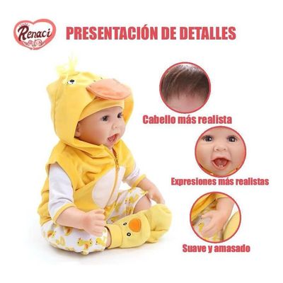 Imagen 2 del producto Muñeca De Niña Reborn De Silicona De 55 Cm