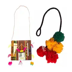 EKOI - Pom Pom Baile Nortino Nuevos Baile El Trote + Bolso Colores