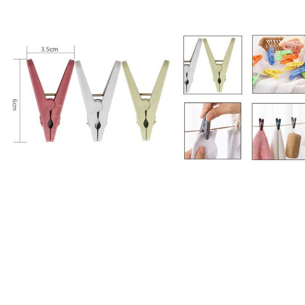 GENERICO - Pinzas de Ropa 20 pcs