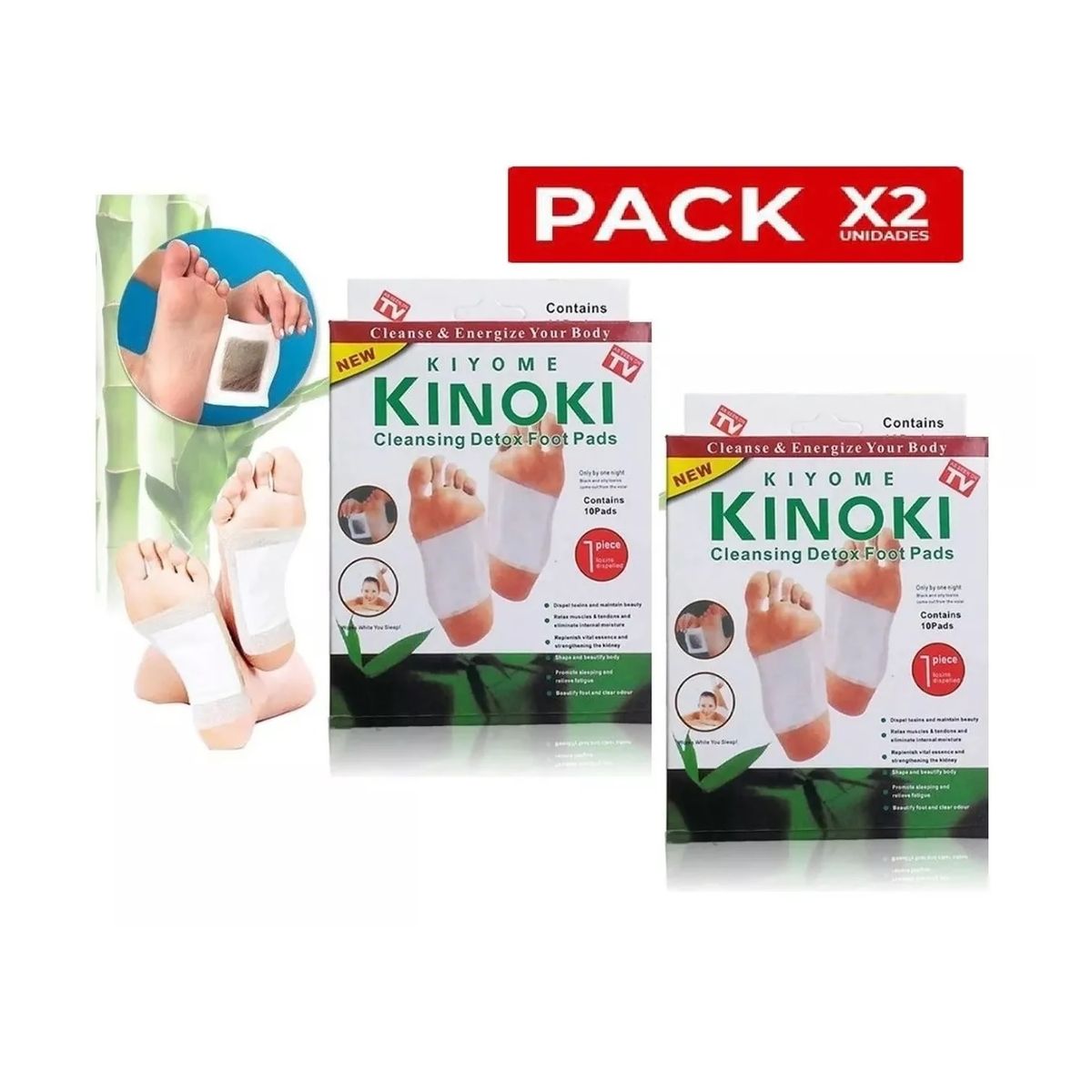 GENERICO - Parches Detox Kinoki Desintoxicantes Para Pies Cuidado 20uni