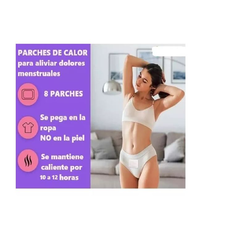 GENERICO - Parches Menstruales Térmico Alivia Dolor Cólicos 8 Unidades