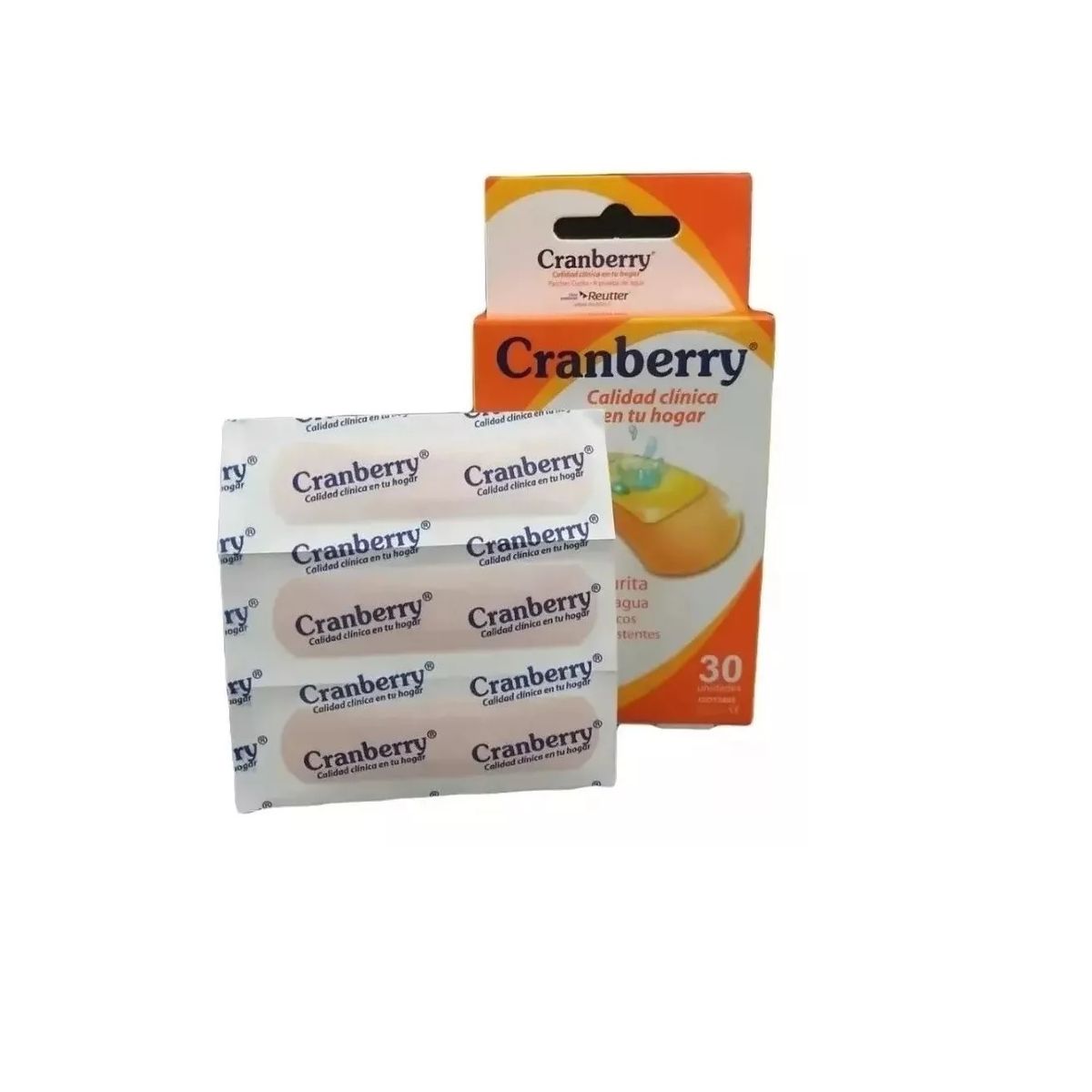 CRAMBERRY - Parche Curitas Resistente Al Agua Hipoalergenico 30 Unidades