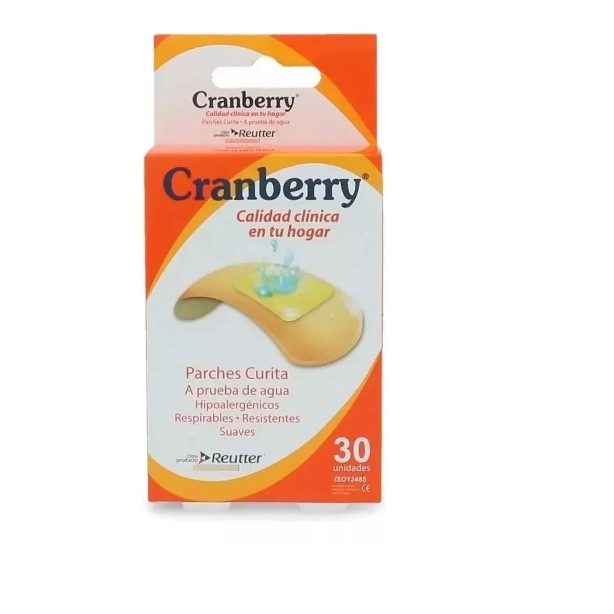 CRAMBERRY - Parche Curitas Resistente Al Agua Hipoalergenico 30 Unidades