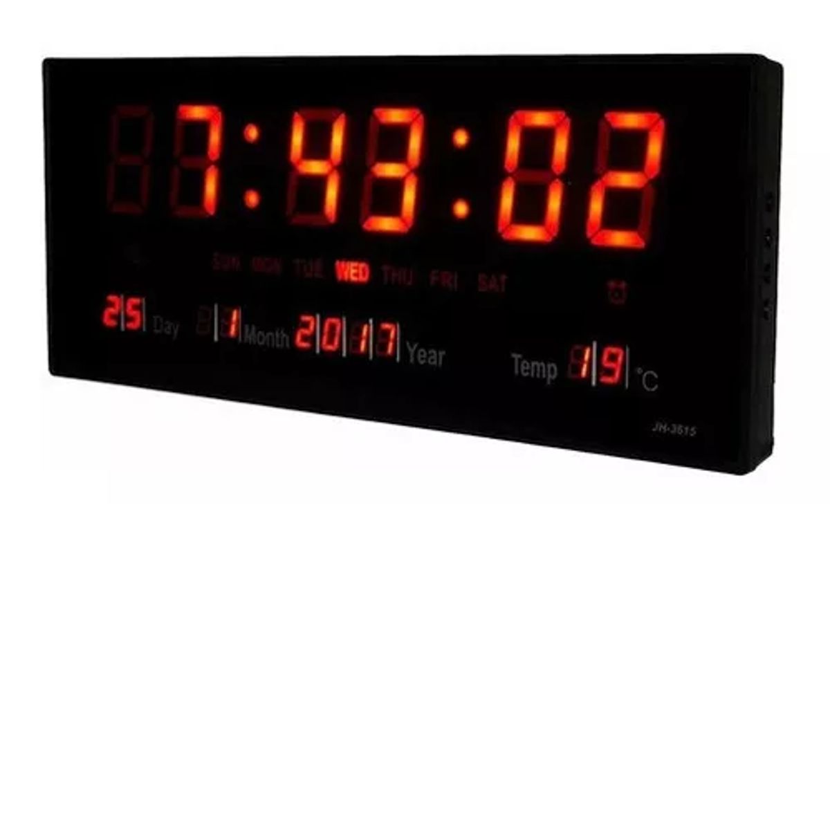 GENERICO - Reloj Mural Digital Led Con Termómetro Y Alarma Melodías Estructura