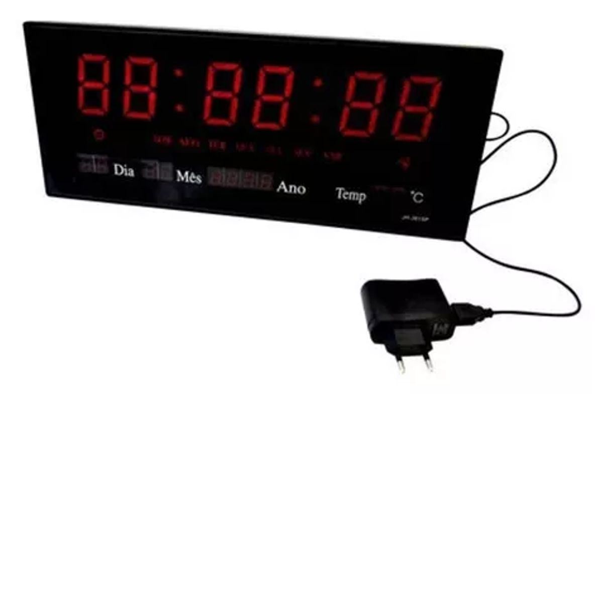 GENERICO - Reloj Mural Digital Led Con Termómetro Y Alarma Melodías Estructura