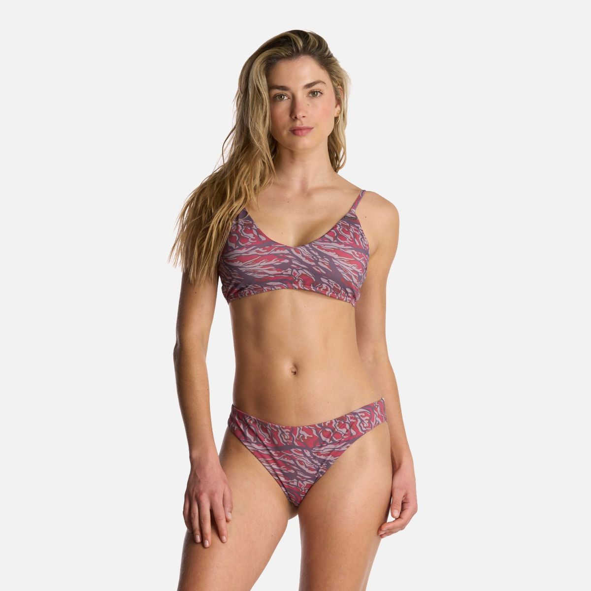 HAKA HONU - Traje de Baño Mujer Tuga Print Morado Haka Honu