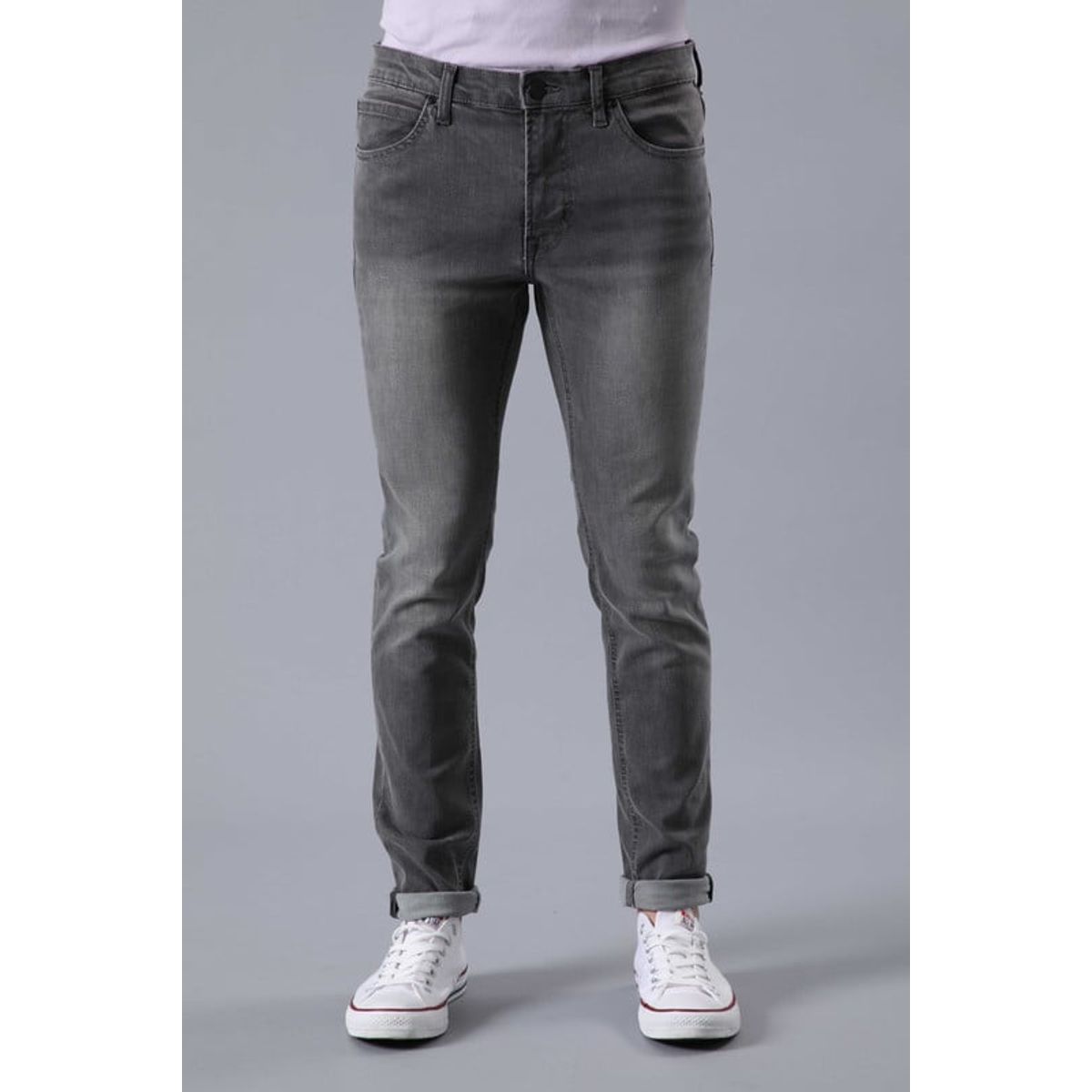 LEE - Jeans Malone Skinny Tiro Medio Fit Gris