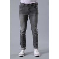 Jeans Malone Skinny Tiro Medio Fit Gris