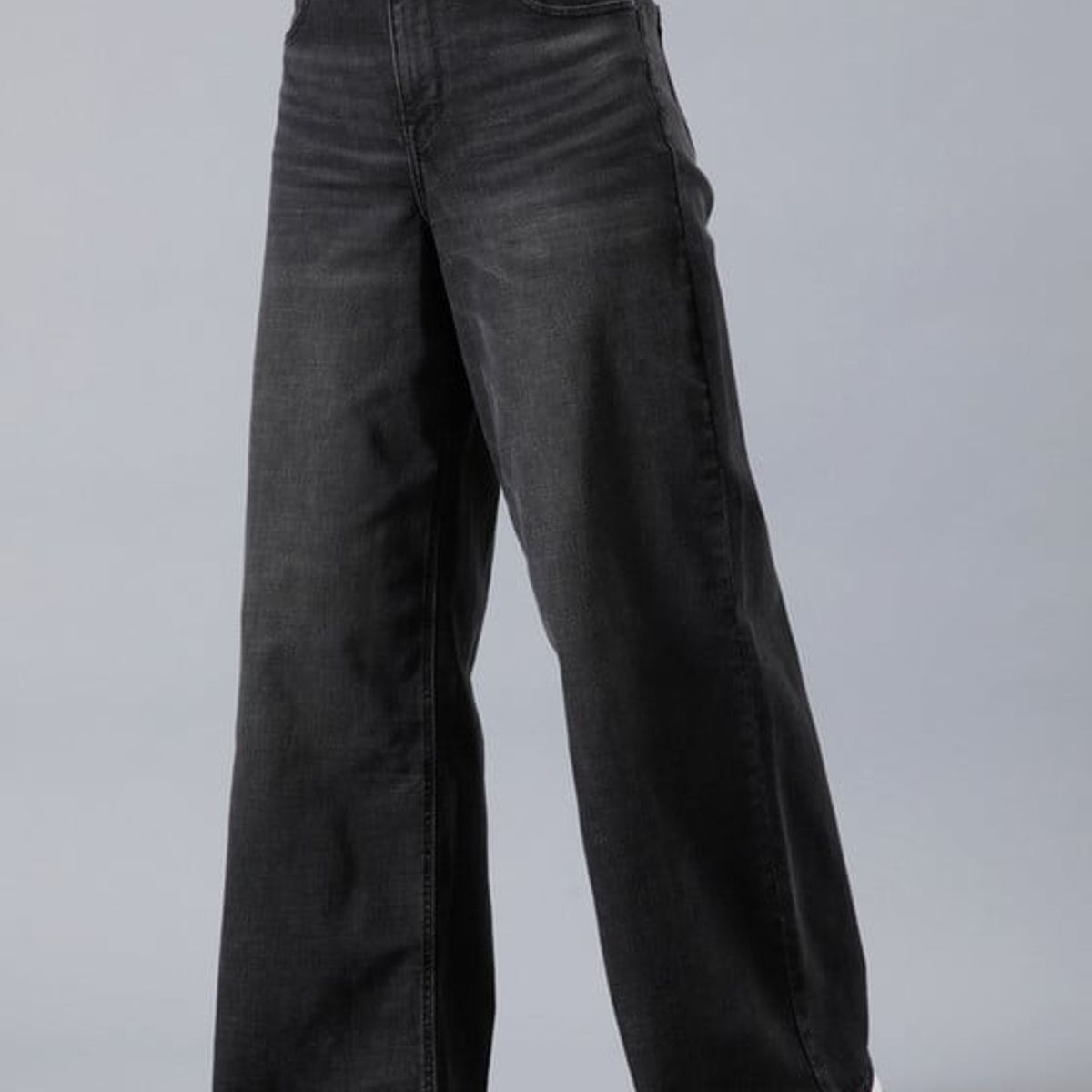 LEE - Jeans Drew Loose Fit Tiro Alto Negro